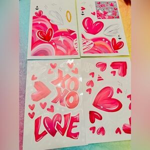 window clings Colorful Heart and Love Art